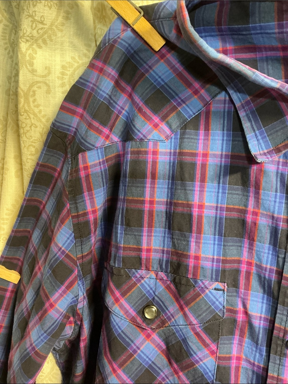 Banana Republic Purple and Blue Plaid Button-Down Shirt - Picture 4 of 5